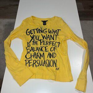 y2k bratty text long sleeve